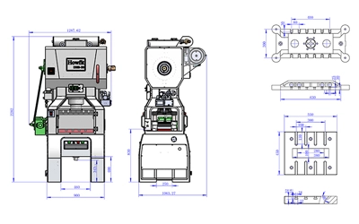 Prensa mecánica de lado recto (30 toneladas), DHS-30T