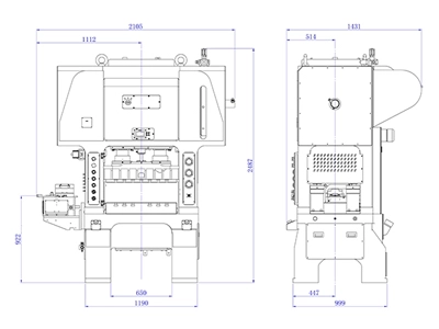 Prensa mecánica de lado recto (45 toneladas), MDH-45T