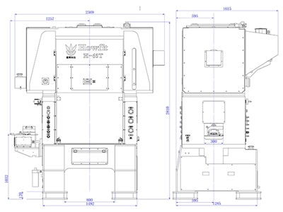 Prensa mecánica de lado recto (65 toneladas), MDH-65T