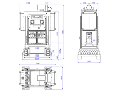 Prensa de manivela de lado recto (125 toneladas), DDL-125T