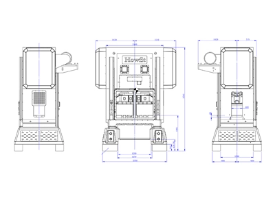 Prensa de manivela de lado recto (125 toneladas), DDH-125T