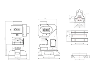 Prensa mecánica de bastidor en C (65 toneladas), HC-65T