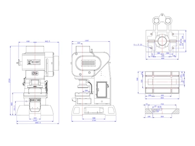 Prensa mecánica de bastidor en C (65 toneladas), HC-65TW