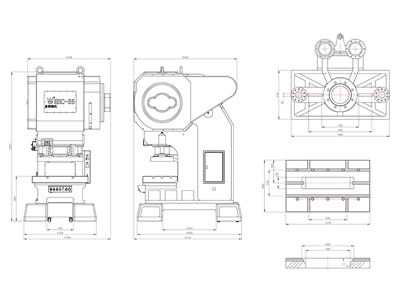 Prensa mecánica de bastidor en C (85 toneladas), HHC-85T