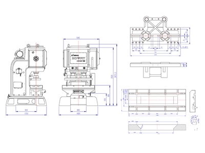 Prensa mecánica de bastidor en C (65 toneladas), HCW-65E