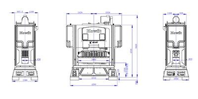 Prensa de estampado de metal de alta velocidad, 400 toneladas